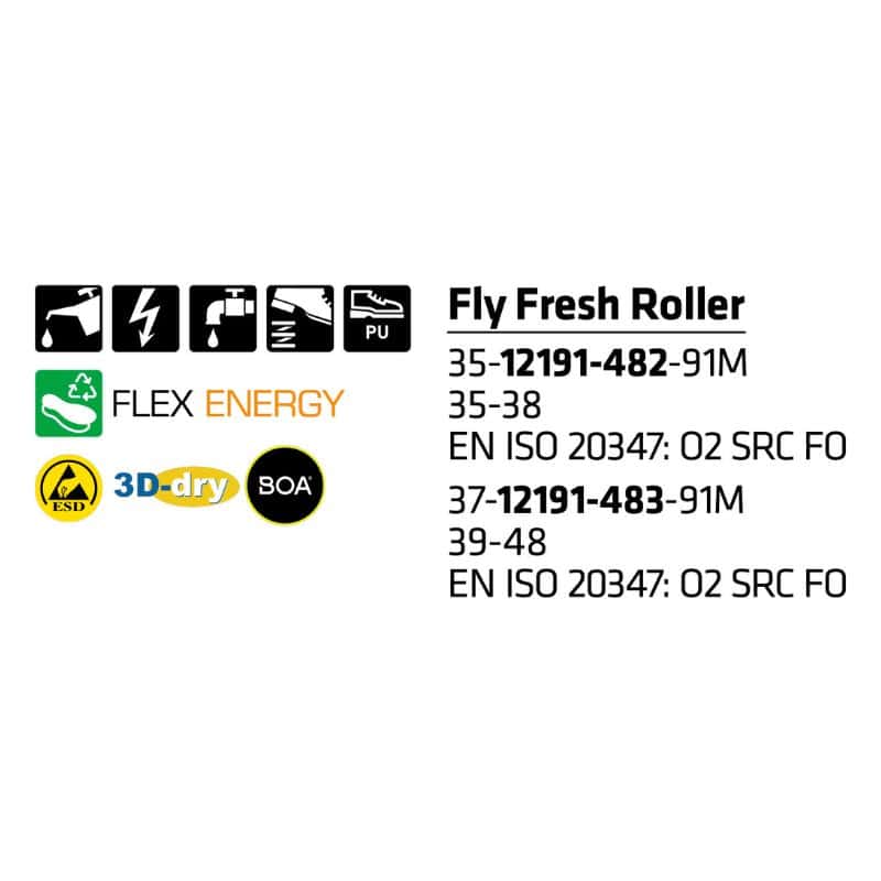 Sievi Fly Fresh Roller kävely- ja työkengät BOA®-kiristysmekanismilla - Image 2
