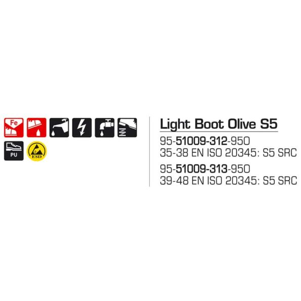 LIGHT-BOOT-OLIVE-S5-95-51009-312-95O3