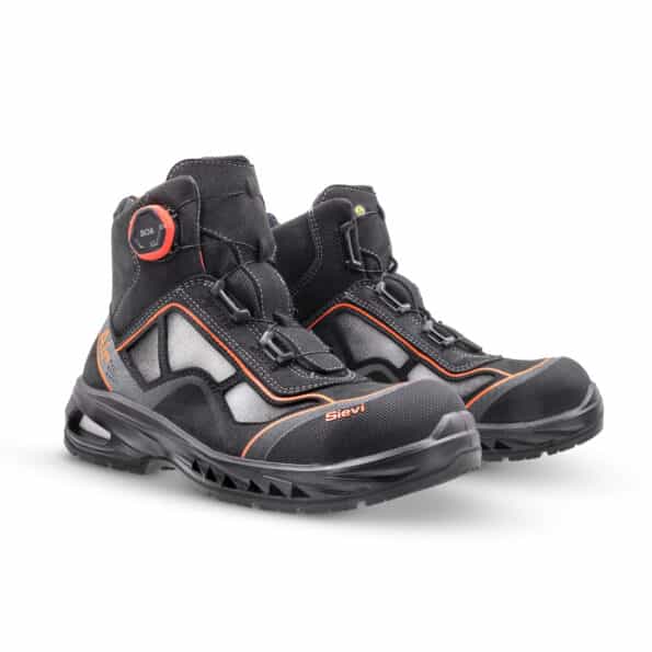 Sievi AirGo 5 RollerH XL S1P korkeavartinen turvakenkä BOA-kiristysmekanismilla